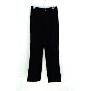 Vintage Velvet Pants Womens Small Black High Rise Straight Leg Goth Grunge Punk